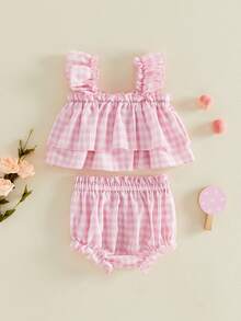 Baby Girls Tank Top Co-Ords - Pink - View 2