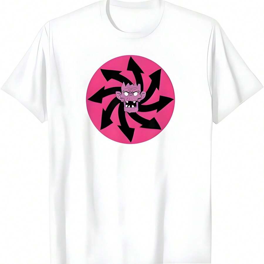 Camiseta de espiral de Gorillazs Pazuzu - Blanco - Ver 1
