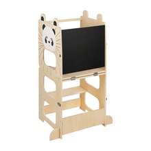 Rutschfeste Lernstühle, Kinderhocker,Mit Maltafel,Für 2bis 6Jährige - Panda - Übersicht 4