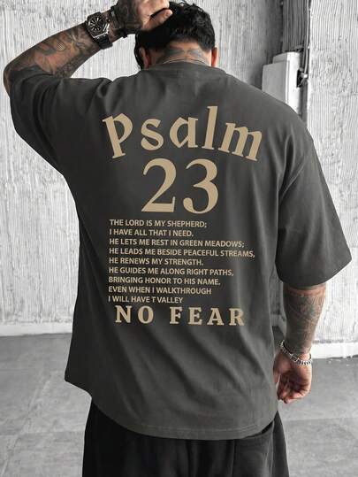  Krometka Men's Casual Versatile Minimalist English Slogan Printed Short Sleeve T-Shirt