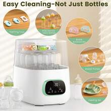 Baby Bottle Washer, Sterilizer & Dryer - All-In-One Cleaning Machine For Bottles, Pump Parts & Baby Essentials - Time-Saving & Effortless Care - White - View 5