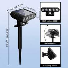 4pcs Outdoor Solar Induction Lights, Garden Landscape Plug-In Lights, With Three Sensor Modes To Choose From - Suitable For Outdoor, Garden, Courtyard, Terrace Landscape Lighting, Solar Wall Lights, Garden Landscape Lights - 太陽能壁燈/地燈(兩用) - 查看 4