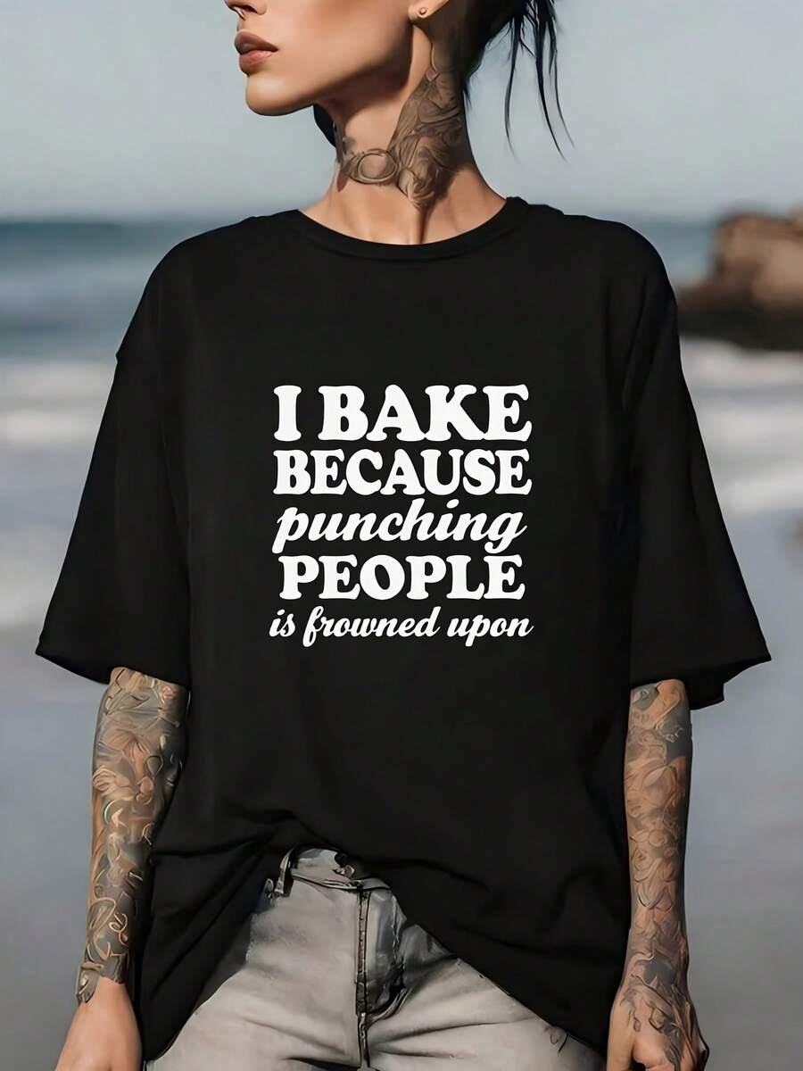 Hago pasteles porque la gente se reprime - Camisetas divertidas para hornear para familiares y amigos, idea de regalo de 180 g para entusiastas de la repostería, regalo perfecto para actividades de team building y ocasiones festivas. - Negro - Ver 1