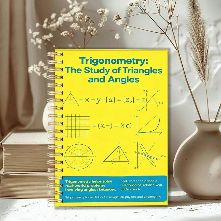 DANPERJI 5.5x8.3 Inch High School Algebra, Geometry, Trigonometry Guidebook Notebook | Student Formula Workbook | Helps Master Key Knowledge | Ideal Gift For Students And Teachers - 3 - View 1