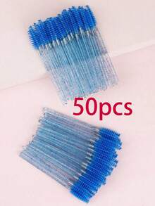 50/100 Piezas Varitas desechables para máscaras, para extensiones de pestañas, cejas y maquillaje, color cristal, 7 colores disponibles (Colorido) - Multicolor - Ver 25