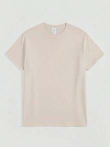 1 Piece Women's Loose-Fitting, Short-Sleeved T-Shirt With A Fun Text Print. Made From 100% Pure Cotton, It's Soft Against The Skin. A Simple Street-Style T-Shirt Perfect For Summer, Work, Or Casual Dates. - 杏 - 查看 4
