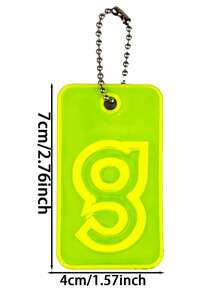Square Reflective Pendant For Backpack, Outdoor Sports Reflective Charm, Student Safety Reflective Accessory1pcs - Multicolor - View 2