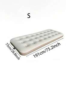 Inflatable Camping Mattress, Available In 2 Sizes, Made Of PVC Material (Air Pump Not Included) - Beige - View 8