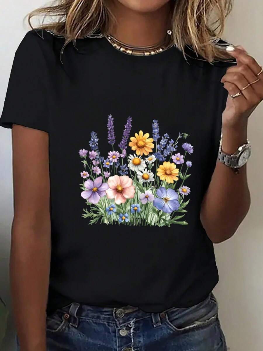 Women T-Shirts - Black - View 1