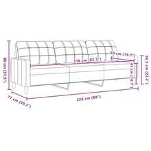 vidaXL 3-TLG. Sofagarnitur mit Kissen Rosa Samt, Sofa, Samtsofa, Sofa gepolstert, Relaxsofa, Wohnzimmermöbel, Polstersofa, Couch, Lounge Sofa - Pink - Übersicht 3