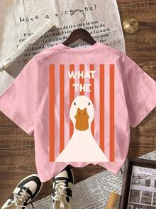 WHAT THE Women's Summer Tops, Vacation Tops, Women's T-Shirts, Summer Tops, Casual Blouses For Women, Short Sleeve Crew Neck T-Shirts - 粉色 - 查看 2