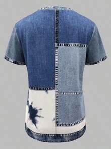 Plus Size Women's Casual Short-Sleeved T-Shirt With Round Neck And Floral Print, Ideal For Summer - 彩色 - 查看 2
