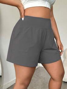 Bộ 3 quần short nữ size lớn, cạp cao co giãn kiểm soát bụng, dáng rộng thể thao - Nhiều màu - Xem 4