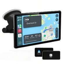 Wireless CarPlay Universal 7-Inch Car Display, Apple CarPlay & Android Wireless Connectivity, HD Touch Screen, GPS Navigation, Bluetooth All-In-One, Essential For Car Owners - A - View 6
