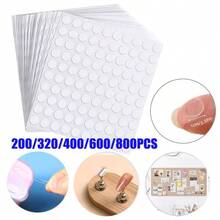 200/400/800 miếng chấm dính hai mặt trong suốt, chấm dính trong suốt có thể tháo rời, chấm dính áp phích, dùng để trang trí bóng bay, giấy, thủy tinh. - trắng - Xem 1