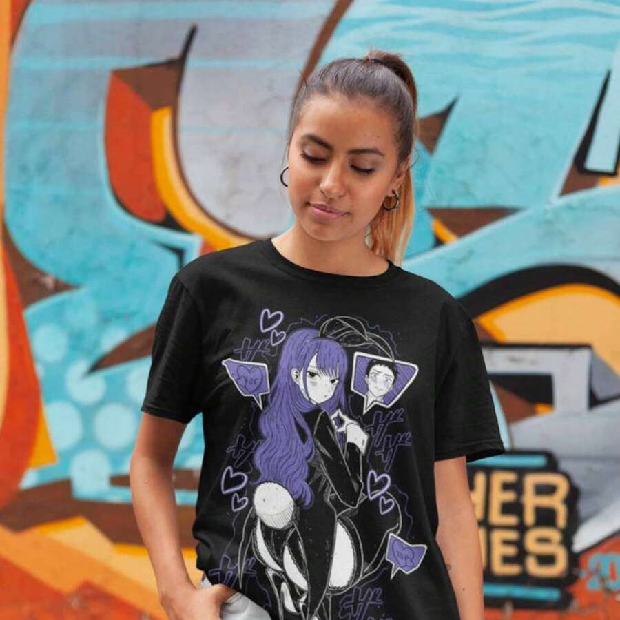 UniS1ex My Cosplay Darling Anime T-Shirt, M1ARIN Manga Waifu Graphic T1EE5220g Cla-Ssic Cotton T-Shirt - UniS-Ex - The Shirt You A-Lways NeededSuitable For All People, Whether WoM-En Or M-Enhigh-Quality Durable Fabric Suitable For All Seans,Ft To The Touch But Built To LastBreathabletops WoM.En Fall OutfiT.S For WoM.En VaC.Ation OutfiT.S WoM.En Easter, St. Patrick's Day Costume - 黑色 - 查看 1