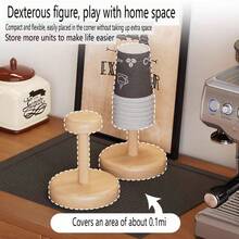Wooden Disposable Cup Holder, Space-Saving Countertop Cup Organizer, Multi-Functional Desktop Storage Rack For Coffee Cups, Tea Cups And Paper Cups, Compact Design With Multiple Compartments, Perfect For Spa, Home, Office, Bar, Cafe And Bathroom Kitchen Use, No Assembly Required - View 8