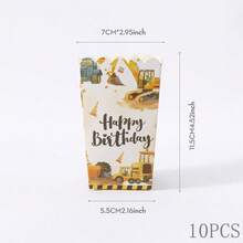 10-24 chiếc/bộ hộp đựng thực phẩm tiệc sinh nhật máy xúc, hộp đựng khoai tây chiên, cốc đựng bỏng ngô, xô đựng bỏng ngô, đồ trang trí tiệc sinh nhật và hộp đựng đồ ăn nhẹ cho đêm xem phim tại nhà, thích hợp cho hộp đựng thức ăn trưa, bánh mì nướng, nhà hàng burger - Nhiều màu - Xem 7