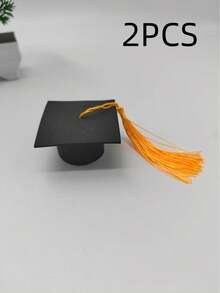 10/5pcs Creative Gold Tassel Graduation Cap - Fashionable Women's Graduation Party & Photography Props, Doctoral Cap Decor Suitable For Graduation Season Cakes, Holiday Bachelor Cap Decorations - Multicolor - View 7