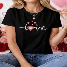 Women's T-Shirt | "I Love Brazil" Graphic Print, Yellow And Green, Casual Round Neck T-Shirt For Spring/Summer, Medium Stretch Fabric, Ideal For Daily Wear, Shopping, Parties And Commuting. - 黃色 - 查看 1