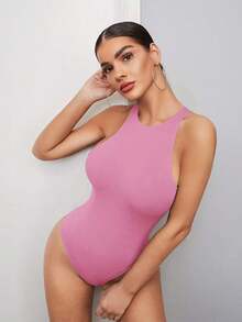 Body De Color Liso - Rosa - Ver 6