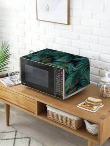 1pc Peacock Feather Printed Tablecloth, Available In Multiple Sizes, Suitable For Home Dining, Kitchen Decor, Home Decoration, Outdoor Party And Restaurant Decor, Linen-Like Texture - Multicolor - View 5