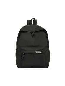 1pc Classic Basic Large Capacity Backpack For Back To School, With Laptop Compartment, Fashionable Multipurpose Backpack, Minimalist Solid Color Sports Bag, Adjustable Shoulder Straps, Lightweight Foldable Zipper Bag, Casual Travel Backpack, Suitable For Graduates, Boys, Girls, Teens/Youths, Outdoor, Travel, Middle School, High School, College, Any Occasion! - A - View 19