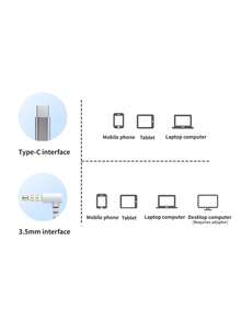 Lenovo 联想E05有线耳机，带麦克风，Type-C/3.5mm入耳式耳机，HiFi立体声，低延迟游戏耳机，适用于手机、笔记本电脑、平板电脑 - 查看 11