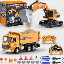 Kids Remote Control Construction Vehicles - Yellow - View 1