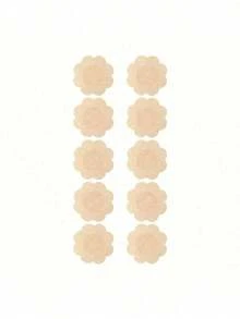10pcs Non-Woven Fabric Gourd-Shaped Nipple Covers, Invisible Seamless Lightweight Comfortable, Suitable For Outings, Strapless Clothing, Etc. - Gourd Shape - View 11