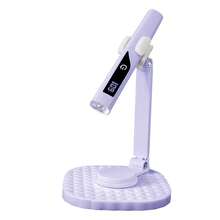 Cute Rechargeable Handheld Nail Lamp With Stand - UV LED Gel Dryer, LCD Display, Multiple Colors (Pink/White/Purple), Ideal Valentine's Day Gift For Her - Multicolor - View 10
