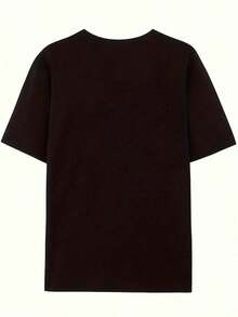 SimpieAndVersatileDesignCamiseta con estampado creativo de gesto de astronauta |         Cuello redondo para mujer, manga corta, tejido de alta elasticidad, ropa casual para todas las estaciones, ideal para festivales, regalos de , ropa elegante para damas, disfraces, juegos de rol, ropa de club, regalo de San ValentínCottonT-Shirt - Negro - Ver 2