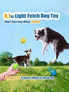 6pcs Cute Big-Eyed Dog Squeaky Toys, Rubber Pet Chew & Dental Cleaning Balls (With Built-In Squeaker), Durable Dog Balls (Suitable For Fetch Games), Long-Lasting, Elastic, Lightweight And Floatable, Suitable For Dogs Of All Sizes To Play, Interact And Train - Multicolor - View 4