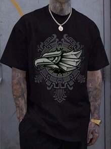 playeras de hombre Manga corta 100% algodón puro 200 gramos de peso ropa de hombre Sudaderas deportivas al aire libre de moda casual gym regalos para hombre día  padre Playa Ligero y transpirable  Estampado popular Calle de la moda - Negro - Ver 8