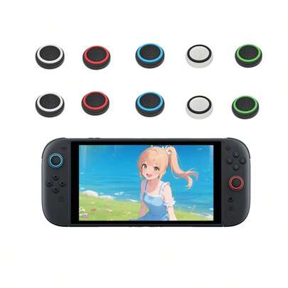 10PCS Non-Slip Silicone Analog Joystick Thumbstick Thumb Stick Grip Caps Cases For Switch2 P3 P4 P5 Xbo Steamdeck Controller