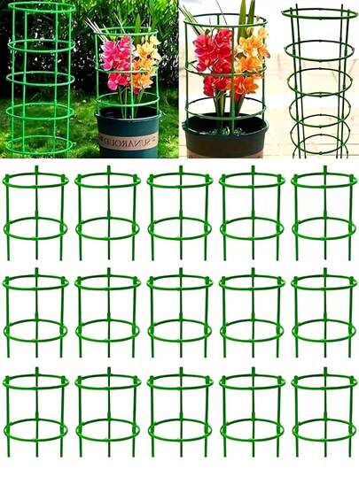 Stackable Planter Stands, Plant Support Rings, Suitable For Indoor And Outdoor Garden Or Balcony Floral Stands, Applicable For Supporting And Decorating Shrubs, Herbs, Flowers And Herbaceous Plants