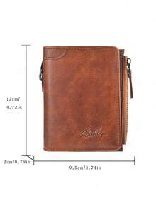 New Men's Short Zipper Wallet, Multi-Card Slots Large Capacity Card Holder Portable,Fathers Day Gifts - Multicolor - View 6
