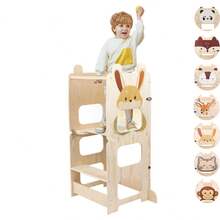 Rutschfeste Lernstühle, Kinderhocker,Mit Maltafel,Für 2bis 6Jährige - Kaninchen - Übersicht 1