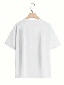 Comfortable Lightweight Printed T-Shirts For Women, 100% Cotton, Vintage 1969 Style, Thick Cotton T-Shirt For Women For Christmas (1 Piece), 100% Cotton, Best-Selling Choice. Loose Versatile Short Sleeve T-Shirt For Women - 白色的 - 查看 3