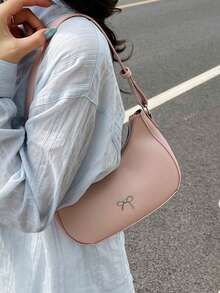 Women's Daily Commute Crescent Shoulder Bag - Multicolor - View 2