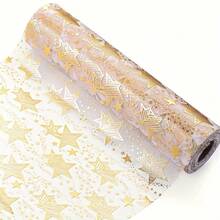 1 Roll Polyester Mesh Star Table Runner, Elegant And Comfortable, Artistic And Romantic, Decorative Atmosphere Enhancer, Suitable For Family Gatherings, Birthday Parties, Business Banquets, Holiday Celebrations, Tabletop Arrangement - View 7