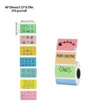 Thermal Label Stickers, Colorful Self-Adhesive Labels, Suitable For B3/M110/M221/M120/M200 Portable Label Printers, Applicable For Small Businesses, Homes, Offices And DIY Holiday Projects - View 2