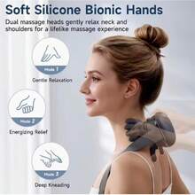 This Multifunctional Neck And Shoulder Massager Features Replica Human Hand Fingers And Three Adjustable, USB-Rechargeable Heat Settings. It Offers A Realistic Massage Sensation, Kneading And Massaging Shoulders, Neck, Back, And Legs Intensively – An Ideal Gift For Friends And Family. - 查看 5