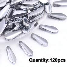 Khoảng 240 hạt cườm hình giọt nước, lỗ ngang, hiệu ứng cánh hoa 3D, mặt dây chuyền đính cườm thủ công tự làm, hạt rời. - Giọt nước dài - Xem 21