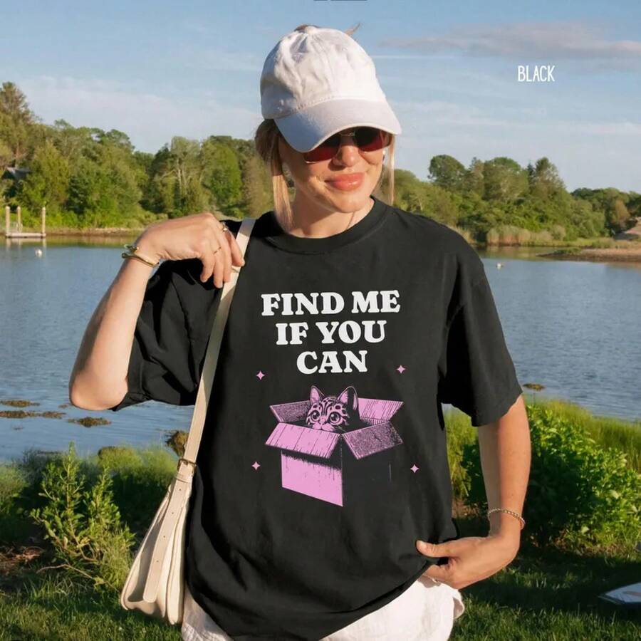 Camiseta de Gato Adorable, Camiseta Divertida de Gatito, Camiseta con Gráfico de Gato, Camiseta de Animal, Top de Gatito Lindo, Camiseta para Amantes de Mascotas, Camiseta Viral de Gato, Camiseta de Estilo Suave - alta calidad - Negro - Ver 1
