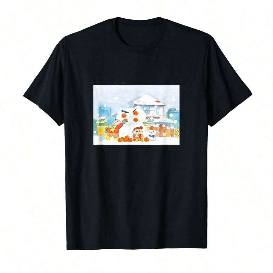 T-Shirt: Enjoy Winter - màu đen - Xem 1