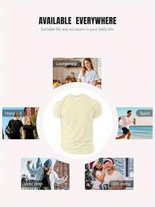 Camiseta de Verano Premium Estampada para Mujer, Estilo Hawaiano, Manga Corta, Algodón Puro, Corte Holgado, Estampado de Flor de Hibisco de la Montaña Santan, Top Casual Transpirable, Ropa de Verano para Vacaciones en la Playa, Patrón de Letras, Camiseta de Manga Corta de Verano para Mujer Adulta, Tejido Transpirable, Adecuada para la Temporada de Regreso a Clases, Ideal para Actividades al Aire Libre, Regalo Ideal. - Albaricoque - Ver 6