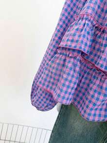 Blusa con volantes en el bajo, nueva llegada de otoño para mujer - Multicolor 3 - Ver 5