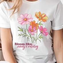 Camiseta impresa para hombres y mujeres - Blanco - Ver 1