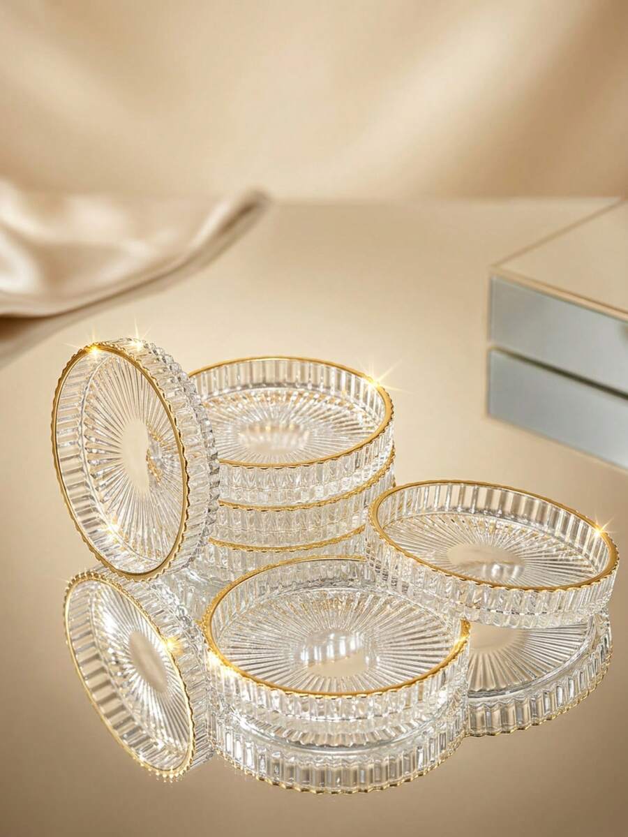 Glass Pillar Candle Holder Base: Round Glass Candle Holder Base, Suitable For Dinner, Wedding And Party Table Centerpiece Decoration, Can Be Used As Wedding And Valentine's Day Table Coaster, Home Room Decor, Holiday Party Decoration, Table Decor